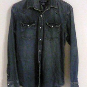 Old Navy Men's Casual Button Down Shirt - Dark Gray